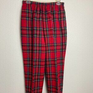 Y2K Vintage Appleseed's Red Plaid Pants Wool Size 12